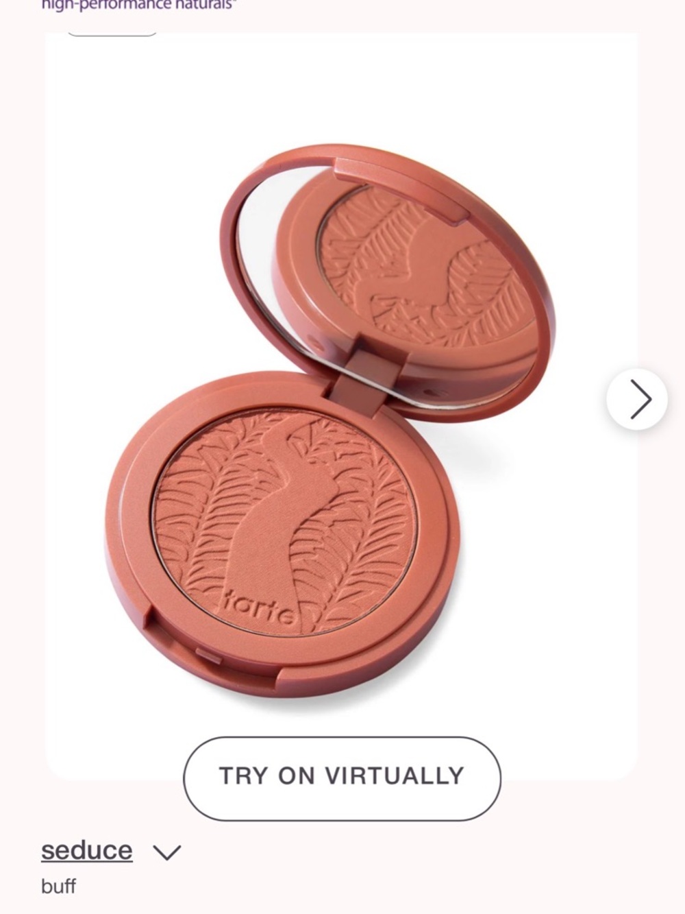 Tarte- travel-size Amazonian clay 12-hour blush - seduce